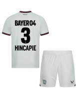 Bayer Leverkusen Piero Hincapie #3 Venkovní dres pro děti 2023-24 Krátký Rukáv (+ trenýrky)